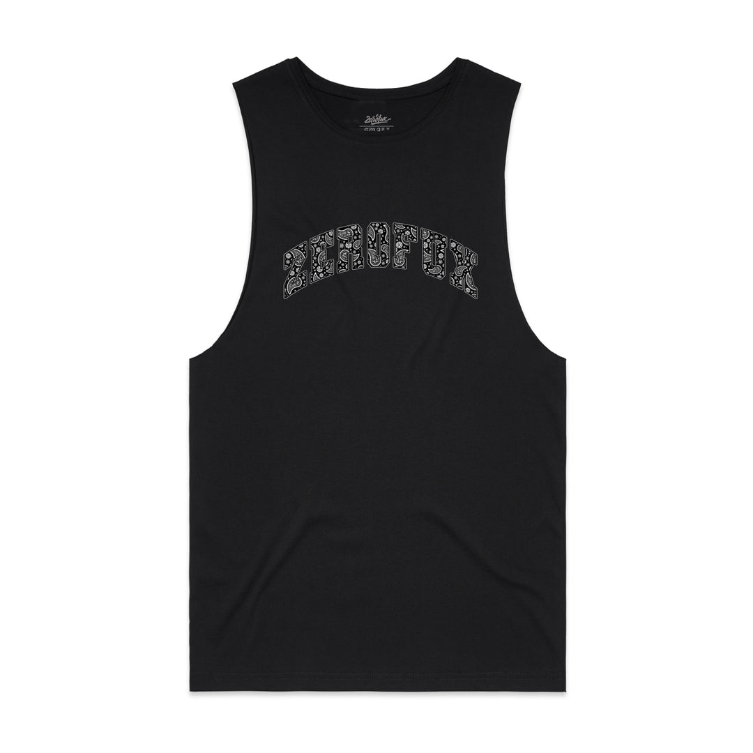 "Paisley" Singlet-Black