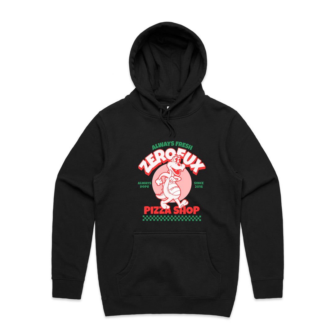 "Zerofux pizza shop" Hoodie-Black