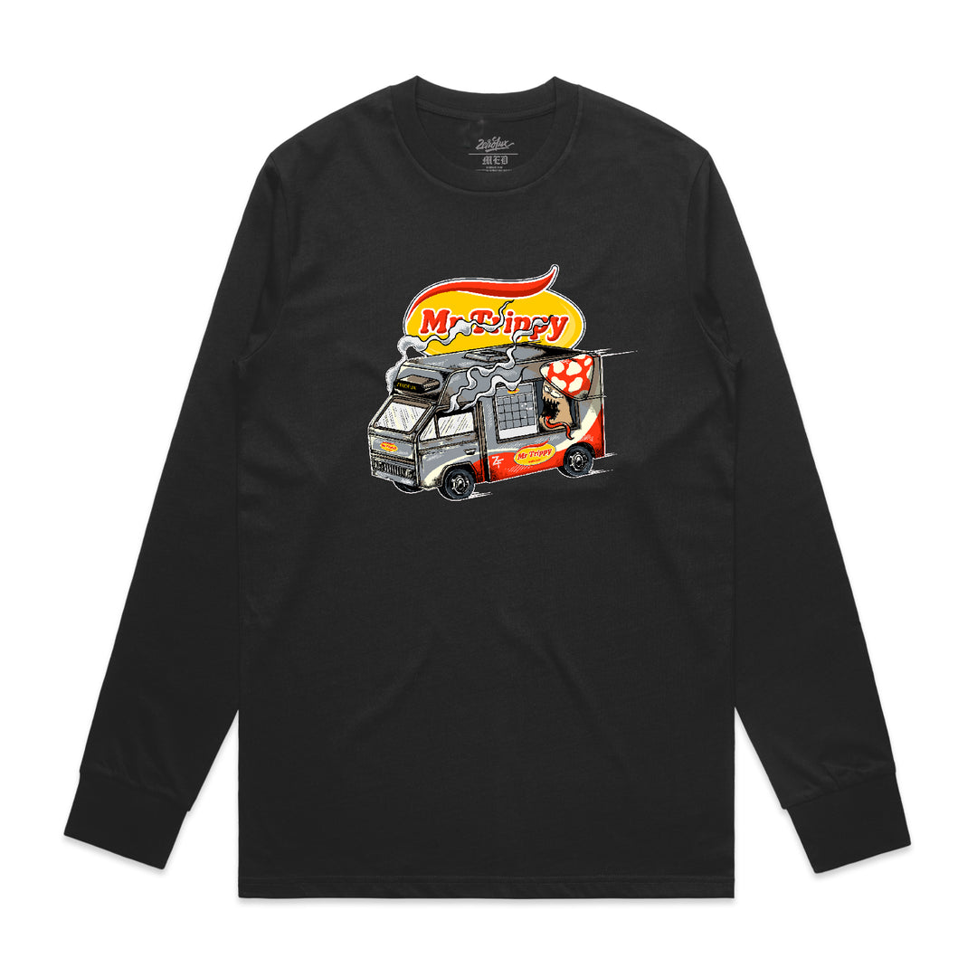 "Mr trippy" L/S tee-Black