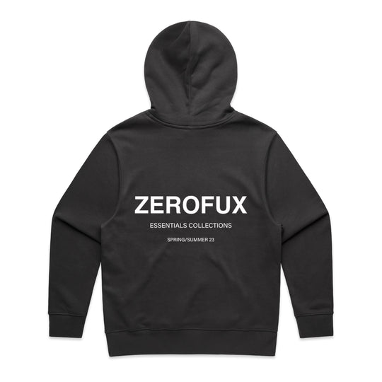 "Banner" Heavy Hoodie-Black
