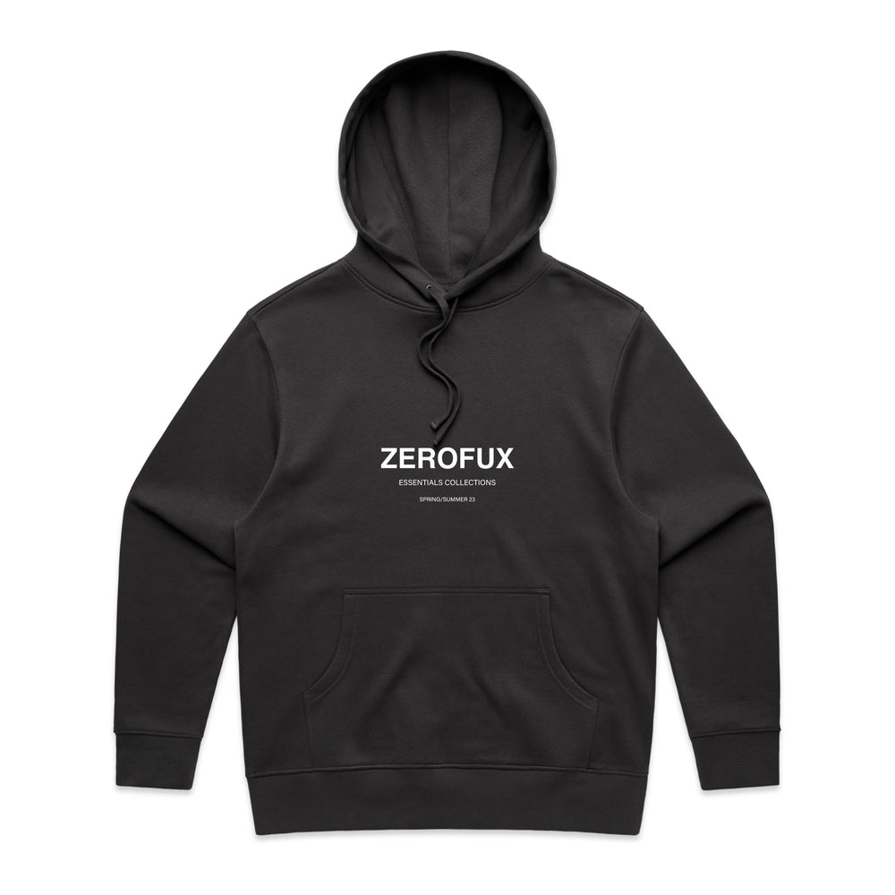 "Banner" Heavy Hoodie-Black