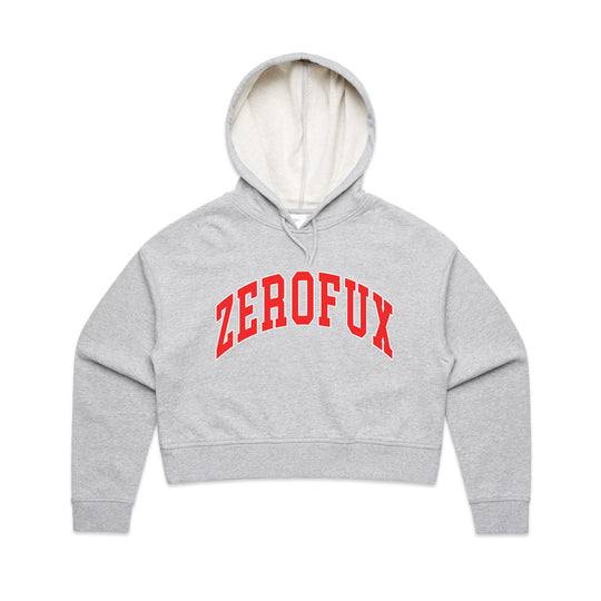 Womans "Athletic" crop hoodie-Grey
