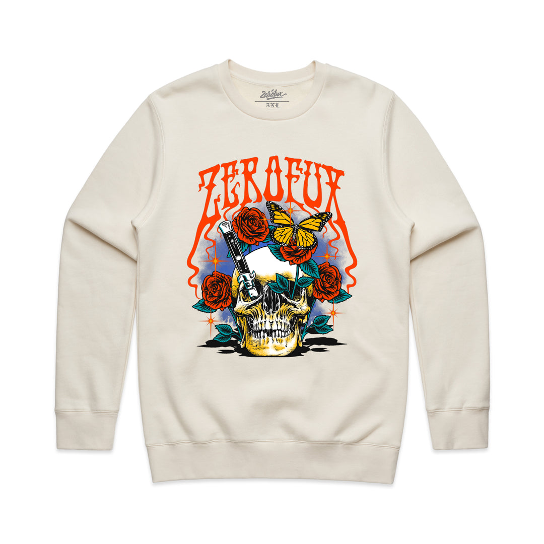 "Beautiful death" sweatshirt - Ecru