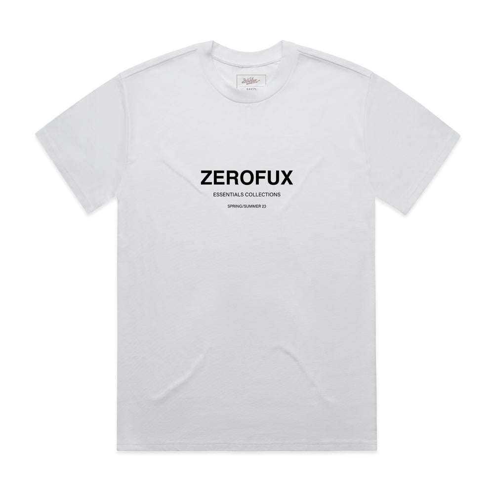 "Banner" Heavy Tee-White