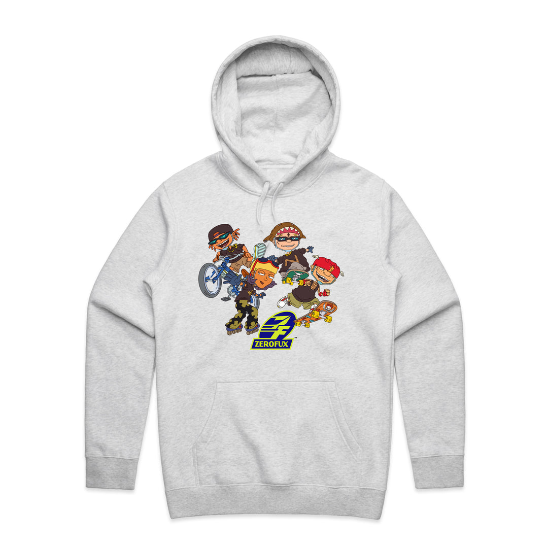 "Pocket rocket" Hoodie-White marle