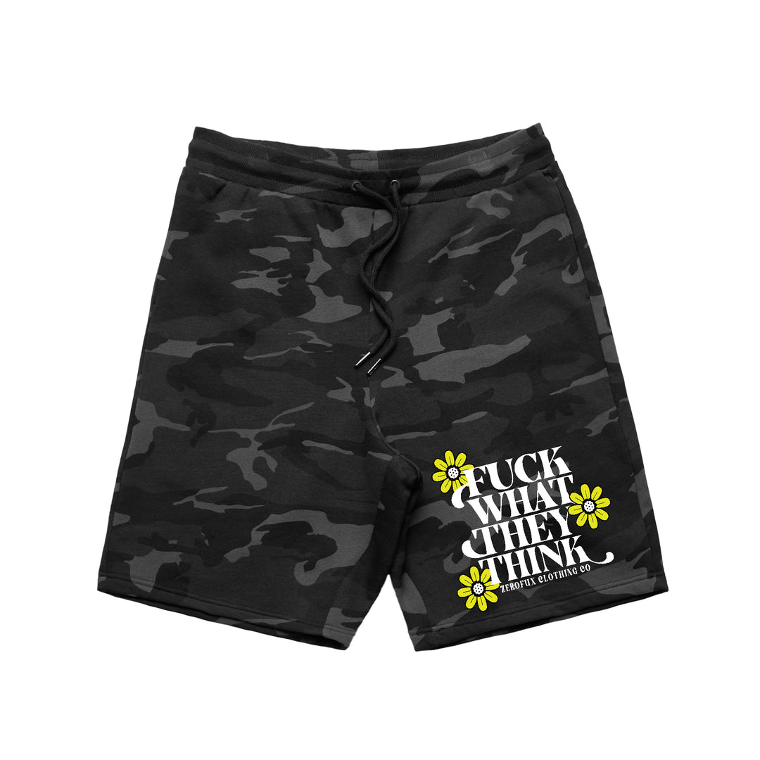"Mantra" shorts - Black camo
